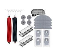 NKCVEZBW Compatible avec Les pièces de Rechange for aspirateur Robot S8 MaxV Ultra: brosses latérales principales, Chiffons Nettoyage, filtres HEPA, Sacs à poussière(Navy Blue)