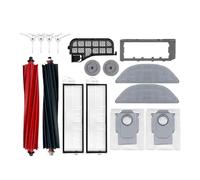 NKCVEZBW Compatible avec Les pièces de Rechange for aspirateur Robot S8 MaxV Ultra: brosses latérales principales, Chiffons Nettoyage, filtres HEPA, Sacs à poussière(Red)