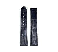 NKCVEZBW Compatible avec OMEGA DARK SIDE OF THE MOON, BRACELET EN CUIR DE CROCODILE(Coal Black,21mm)