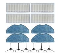 NKCVEZBW Compatible avec Tapo RVA100 RV10 RV30, Kit de Filtre de Brosse latérale for aspirateur, Kit de Tissu de vadrouille, pièces de Rechange for Filtre de Brosse latérale