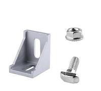 NKCVEZBW Connecteurs d'angle en aluminium 10pk 40x40mm - Montage 90° compatible avec les profils