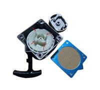 NKCVEZBW Démarreur à Rappel, coupelle et Joint compatibles avec la tronçonneuse Oleo Mac BCH400 BCH 400 400T, démarreur à Traction, Griffe Emak # 61452042R(4 Teeth Easy Starter)