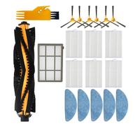 NKCVEZBW Ensemble de filtres HEPA primaires latéraux avec Brosse à Rouleau, Ensemble vadrouilles compatibles Les pièces d'aspirateur Robot 800T 820S 820T 830T(009)