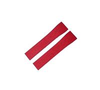 NKCVEZBW FKM Bracelet de montre en caoutchouc compatible avec bracelets de 20 mm et fermoir à ressort à dégagement rapide Noir/rouge/vert, Rouge, 20X16MM_OLD SILVER BUCKLE