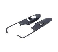 NKCVEZBW Garnitures de panneau d'interrupteur de lève-vitre en ABS en fibre de carbone compatible avec Ford Mustang 2015 2016 2017 2018 2019 compatible avec les accessoires de voiture à gauche