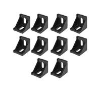 NKCVEZBW Gousset de support d'angle intérieur 4040 compatible avec le profil d'extrusion d'aluminium 40x40x35mm fente 8mm, combinaisons multiples ton noir(10Pcs)
