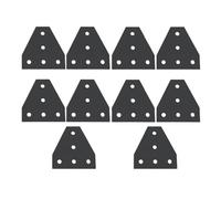 NKCVEZBW Imprimante 3D en aluminium forme de T, 5 trous, 60x60x4mm, plaque jonction Compatible avec Extrusion à fente V/T 2020, lot 10