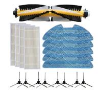 NKCVEZBW Kit de Brosse latérale Principale, Filtre et Chiffon Nettoyage Compatible avec Les aspirateurs ICLEBO KT-552 KT-566. Accessoires for Brosse for Cheveux