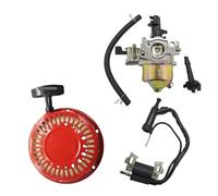 NKCVEZBW Kit de démarrage à Rappel avec Bobine d'allumage Compatible Les Moteurs Honda GX120, GX140, GX160, GX168, GX200 5 CV, et 6. Pièces Jardin