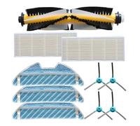 NKCVEZBW Kit de Filtre en Tissu for Brosse latérale Principale, Compatible avec SENCOR SRV 4200BK 4250SL, pièce Rechange for aspirateur Robot et balayeuse(A)