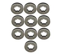 NKCVEZBW Lot de 10 pignons de chaîne compatibles avec tronçonneuse MS250 MS230 MS210 MS180 MS170 025 023 021 018 017, pièce de Rechange P7 3/8LP, Trou intérieur 17 mm
