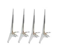 NKCVEZBW Pieds de meubles en métal doré, Support robuste, Compatible avec Table, canapé, armoire, chaise, pièces protection d'angle, 4(Chrome 45CM)