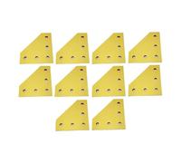 NKCVEZBW Plaque de support d'angle, Surface anodique, 5 trous, assemblage extérieur, Compatible avec le cadre d'imprimante 3D, profil en aluminium série 20, 10 pièces(20S L Yellow 10PCS)