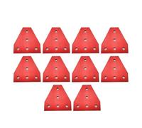 NKCVEZBW Plaque de support d'angle, Surface anodique, 5 trous, assemblage extérieur, Compatible avec le cadre d'imprimante 3D, profil en aluminium série 20, 10 pièces(20S T Red 10PCS)
