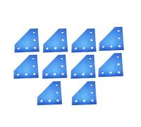 NKCVEZBW Plaque de support d'angle, Surface anodique, 5 trous, assemblage extérieur, Compatible avec le cadre d'imprimante 3D, profil en aluminium série 20, 10 pièces(20S L Blue 10PCS)