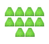 NKCVEZBW Plaque de support d'angle, Surface anodique, 5 trous, assemblage extérieur, Compatible avec le cadre d'imprimante 3D, profil en aluminium série 20, 10 pièces(20S T Green 10PCS)