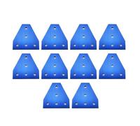 NKCVEZBW Plaque de support d'angle, Surface anodique, 5 trous, assemblage extérieur, Compatible avec le cadre d'imprimante 3D, profil en aluminium série 20, 10 pièces(20S T Blue 10PCS)