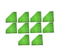 NKCVEZBW Plaque de support d'angle, Surface anodique, 5 trous, assemblage extérieur, Compatible avec le cadre d'imprimante 3D, profil en aluminium série 20, 10 pièces(20S L Green 10PCS)