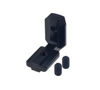 NKCVEZBW Profilé en aluminium forme de L, 20 pièces, 2020 3030 40, fente T noire, fixation support Joint d'angle intérieur, Compatible avec la norme européenne(40-M6 EU)