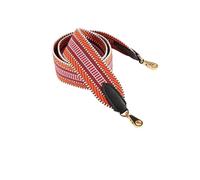 NKCVEZBW Sac à bandoulière en toile tissée de 5cm large, cuir vache, cousu la main, Compatible avec(Golden buckle,110cm)