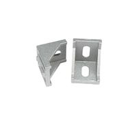 NKCVEZBW Supports d'angle 4040 en aluminium argenté, 50 pièces, Angle de montage 40x40, support connecteur L Compatible avec le profil