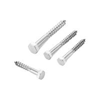 NKCVEZBW Vis tire-fond à tête hexagonale, 50 pièces, boulons en acier inoxydable 304, robustes, grands, compatibles avec les supports de télévision, ponts et réparations bateaux(45mm,M6)