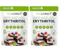 NKD Living 100% érythritol naturel, 1 kg | Granulé substitut au sucre avec ZÉRO calorie (Lot de 2)