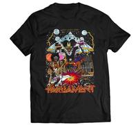 NKFTYTIUU George Clinton Parliament Funkadelic P.Funk Mothership Connection Retro T ShirtBlackS
