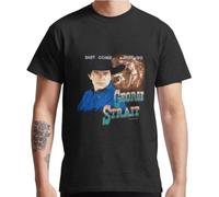 NKFTYTIUU George Strait T Shirt Easy Come Easy Go George Jones Lovebug Merle HaggardBlackXL