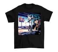 NKFTYTIUU Guitarist Jeff Beck Singer Guitar T Shirt Signature Short SleeveBlackS