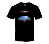 NKFTYTIUU Kitt Knight Rider Retro TV Show T ShirtBlackS