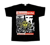 NKFTYTIUU Queensryche Operation MINDCRIME 88 T SHIRTBlackS