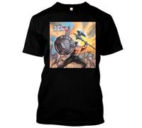 NKFTYTIUU Riot V Thundersteel American Speed Metal T Shirt Men SIZEBlackL