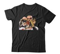 NKFTYTIUU Sinead O'Connor Pope Retro Photo Tshirt Unisex Ripped Photo Incident BlasphemousBlackXL