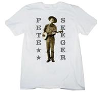 NKFTYTIUU VTG Pete Seeger Live in Tour Cotton Full Size Unisex ShirtWhiteXL