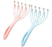 NKGWQ8.5 * 19.5cm 2pcs Masseur de tête à Neuf Griffes Peigne de Massage Massage du Cuir chevelu Saisir la tête Extraction de l'âme Rouleau de Massage à Bille Soulagement du Stress Facile à Tenir