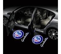 NKIANH Projecteur lumière Porte Voiture pour Alfa Romeo Giulia Giulietta Mito Stelvio Brera 147 156 159, Personnalisé Bienvenue éclairage Portière Car Logo Projection Lumière