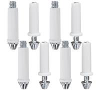 Nkiy Quen Kit de 8 pivots inférieurs de porte à deux volets, pièce de rechange de pivot inférieur de 0,95 cm et 1,2 cm, matériel de porte pliable pour réparation de porte pliante