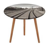 NKJJSTES Nappe de table ronde ajustée élastique extensible et imperméable pour le camping, l'intérieur et l'extérieur