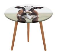 NKJJSTES Nappe de table ronde ajustée et élastique en forme de vache imperméable pour le camping, l'intérieur et l'extérieur