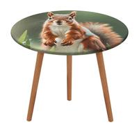 NKJJSTES Nappe de table ronde ajustée et élastique - Motif écureuils mignons - Imperméable - Pour camping, intérieur et extérieur