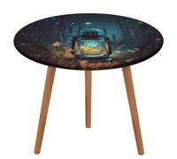 NKJJSTES Nappe ronde ajustée élastique extensible lucioles et lanterne imperméable pour le camping, l'intérieur et l'extérieur