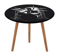 NKJJSTES Nappe ronde ajustée élastique extensible pour table de batteur imperméable pour camping, intérieur et extérieur