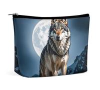 NKJJSTES Trousse de maquillage étanche de grande capacité - La sorcière des ténèbres - Organisateur d'accessoires cosmétiques pour femme/fille, Timberwolves, Taille unique