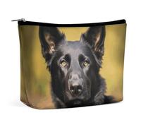 NKJJSTES Trousse de maquillage étanche de grande capacité, organiseur de maquillage en pain d'épices, petit organisateur d'accessoires cosmétiques pour la maison pour femme/fille, Berger allemand