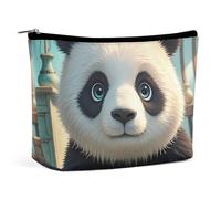 NKJJSTES Trousse de maquillage étanche de grande capacité pour femme et fille Motif clown, Anime Panda Face, Taille unique