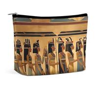 NKJJSTES Trousse de maquillage étanche de grande capacité pour femme/fille Motif cœur bleu, Femmes en Égypte ancienne, Taille unique