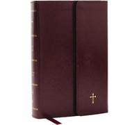 NKJV Bible compacte avec 43 000 références croisées, cuir souple bourgogne avec rabat magnétique, lettres rouges, caractères confortables : Sainte Bible, Nouvelle version du roi Jacques