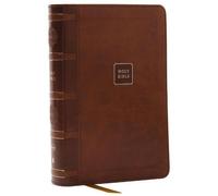 NKJV Bible compacte avec 43 000 références croisées, cuir souple brun, lettres rouges, impression confortable : Sainte Bible, Nouvelle version du roi Jacques
