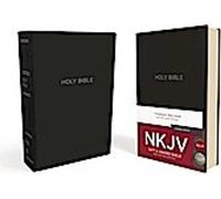 NKJV, Bible de cadeaux et de récompenses, aspect cuir, noir, édition en lettres rouges, impression confortable : Sainte Bible, Nouvelle version du roi Jacques